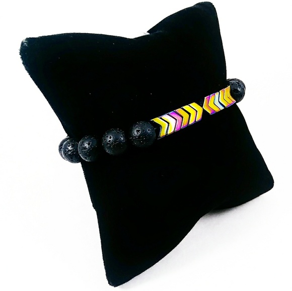 Rainbow Hematite Vitality Essential Oil Lava Rock - Picture 4 of 4